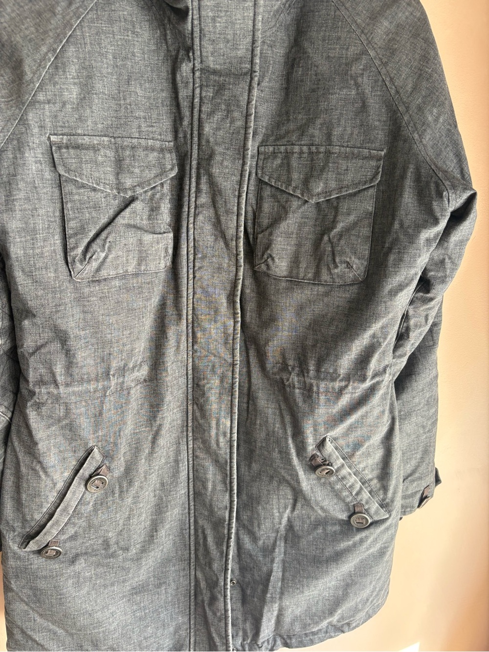 Aritzia Community Paradigm Parka - Medium, Grey- Missing faux fur trim AS IS - Picture 2 of 11